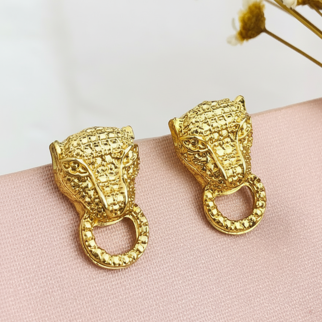 Panther Stud Earrings (GOLD)