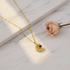 18k Gold Crystal Moon Pendant Necklace