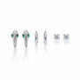 Snake Huggies & Stud Earrings Set (SILVER)
