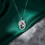 Clean luxury silver leopard necklace