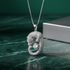 Clean luxury silver leopard on marble