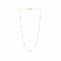 Beaded Hearts Chain Necklace (GOLD)