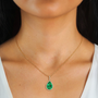 Enhanced worn necklace close-up