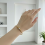 Gold Cable Bracelet Lifestyle - Side Angle