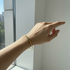 Gold Cable Bracelet with Crystal Bead Lifestyle Shot