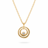 Gold circle necklace PNG