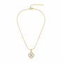 Gold clover necklace without extension plate