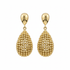 Gold droplet earrings PNG