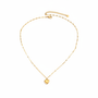Gold heart necklace product shot