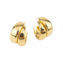 Gold hoop earrings white background