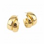 Gold hoop earrings white background