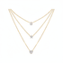 Gold Layered Necklace White Background