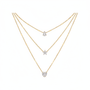 Gold Layered Necklace White Background