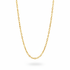 Gold oval chain necklace with smaller closer links hanging from top