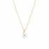 Gold Pearl Necklace White Background