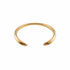 Gold Wavy Cuff Bracelet - White Background