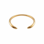 Gold Wavy Cuff Bracelet - White Background