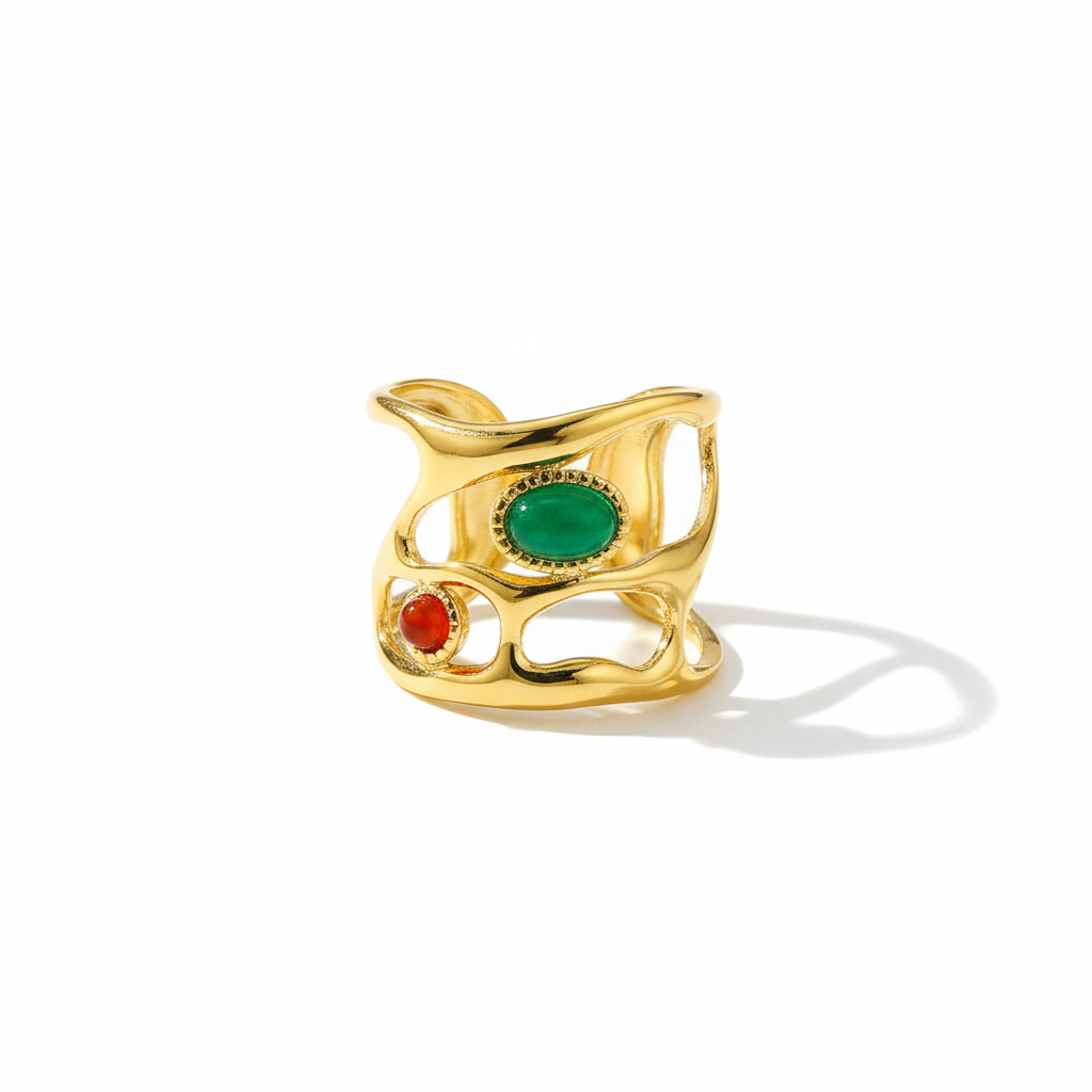 Green & Red Mixed Ring