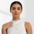Indoor luxury necklace shot with different model