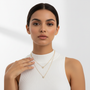 Indoor luxury necklace shot with different model