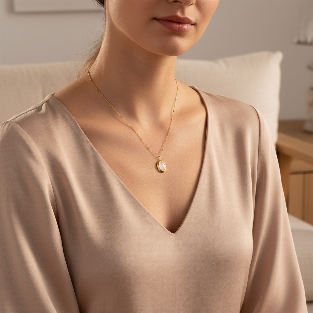 Indoor rose quartz necklace - exact design