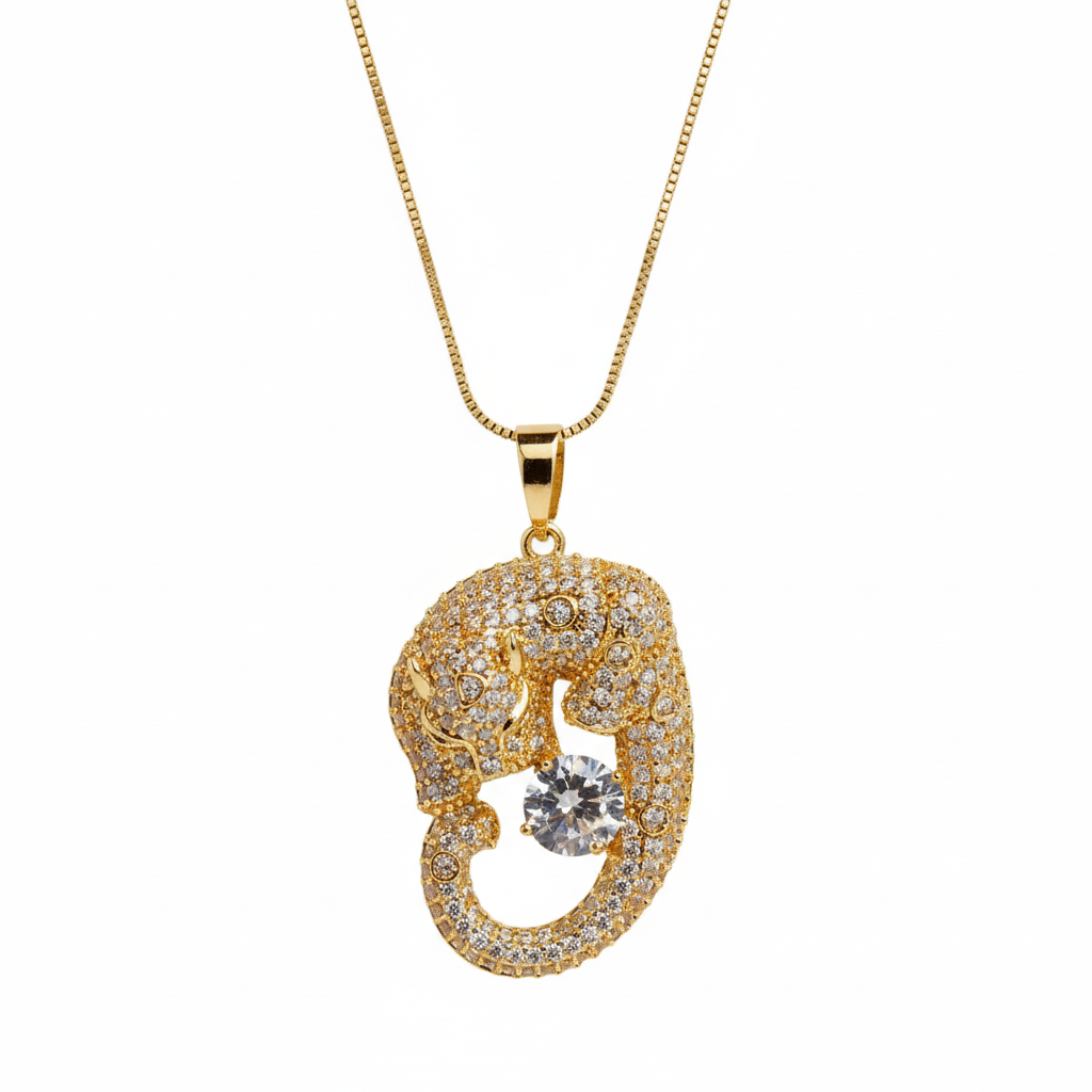 Leopard Panther Necklace Square Product Shot