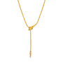 Green Eyes Snake Head Pendant Necklace (GOLD)