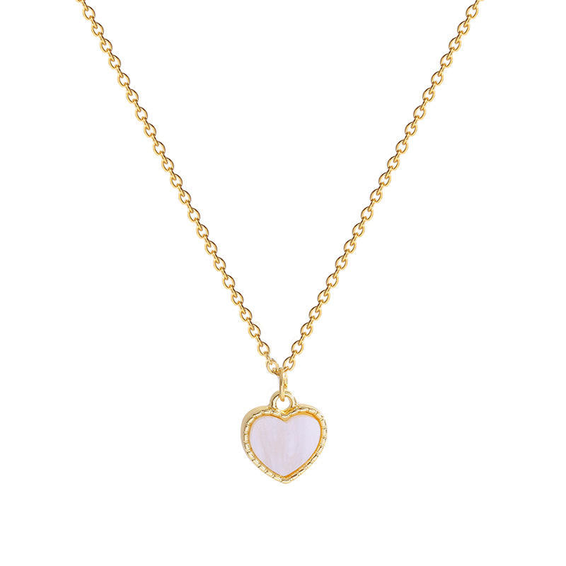 White Heart Necklace (GOLD)