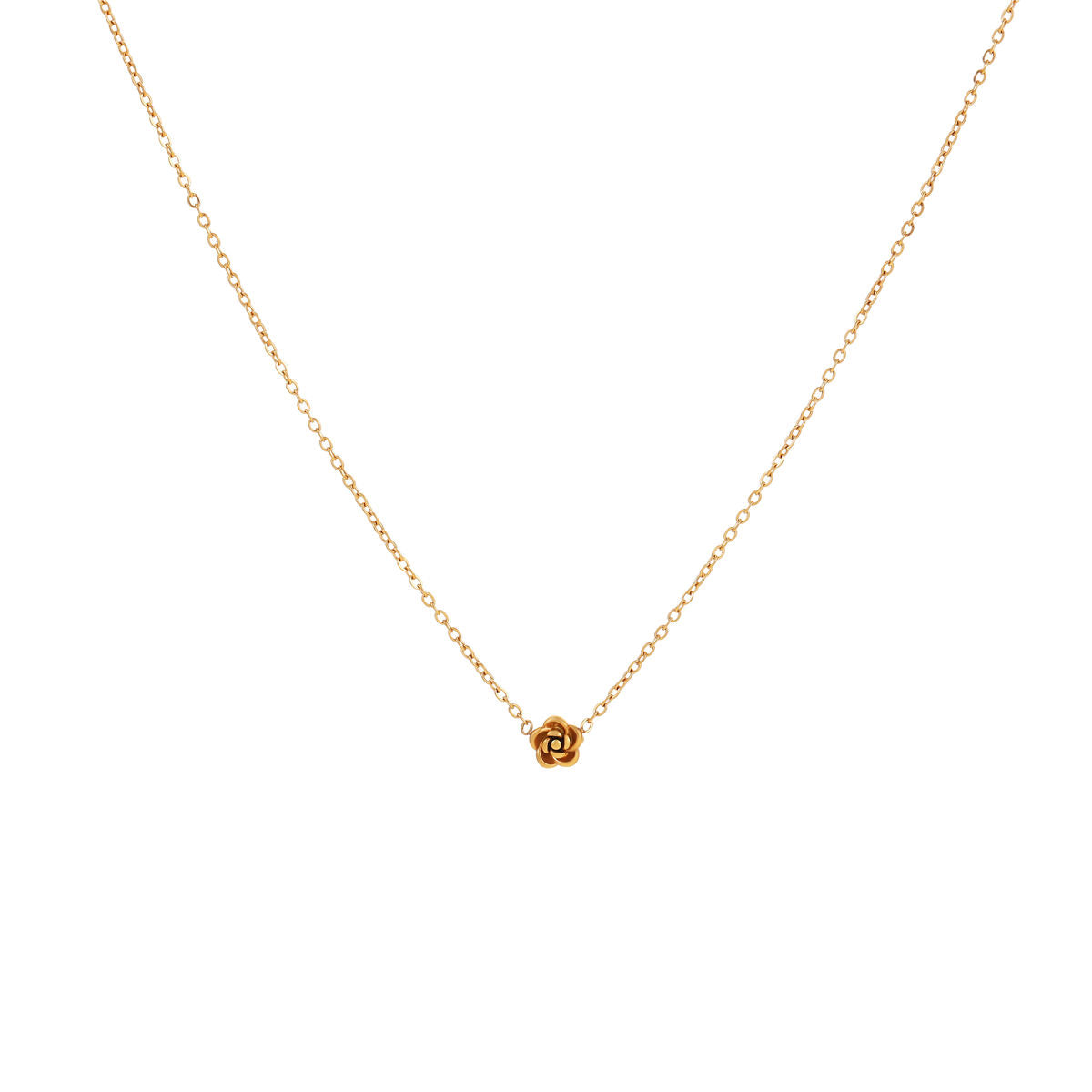 Cute Rose chain Necklace (GOLD)