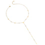 Heart Zircon Long Pedant Necklace (GOLD)