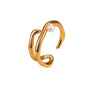Simple Pearl Irregular Geometric Adjustable Ring (GOLD)