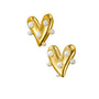 Heart Pearl Shaky Earrings (GOLD)