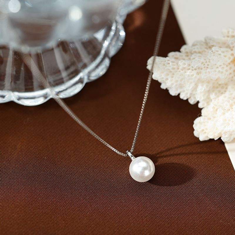 Pearl Beaded Necklace (SILVER)