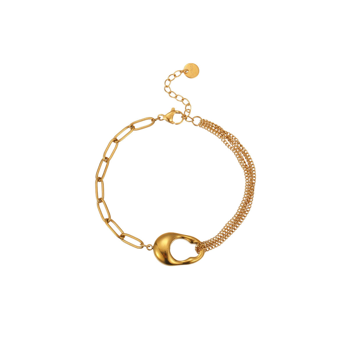 Chic Charm Triple Chain Bracelet (GOLD)