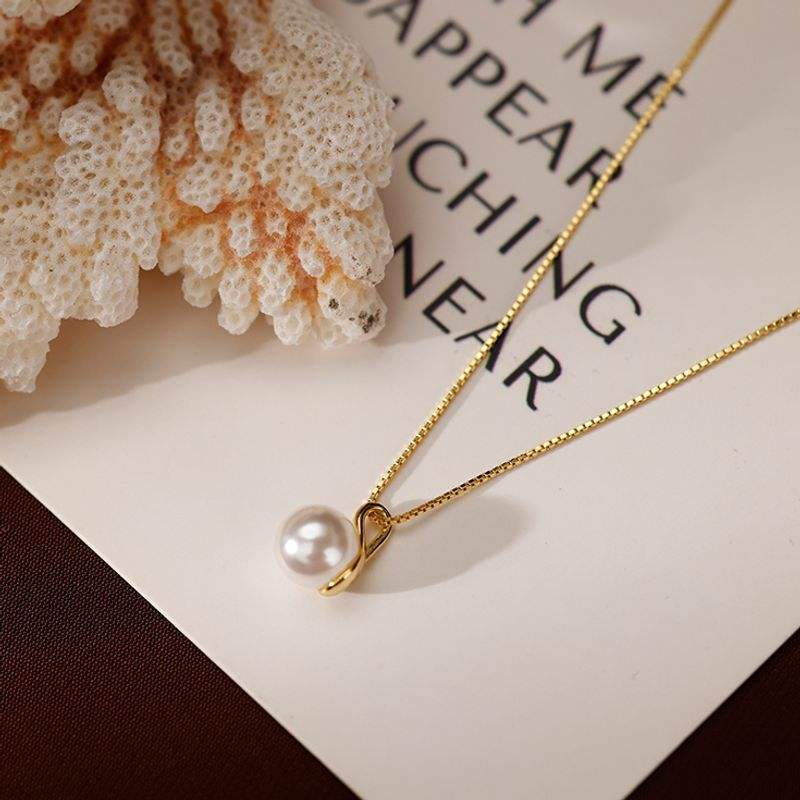 Pearl Beaded Necklace (GOLD)