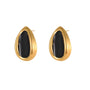 Oil Drip Earrings - Black (GOLD)