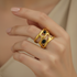 Model - Black Onyx Single Stone Ring