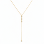 Zircon Long Pendant Necklace (GOLD)