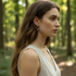 Organic silver hoop earrings outdoor lifestyle shot