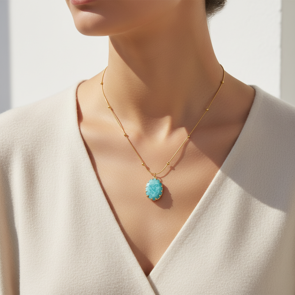 Outdoor luxury necklace shot