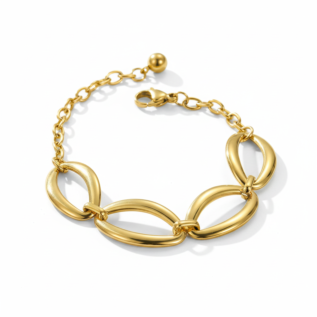 Oval Chain Bracelet Gold