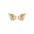 Pair of gold ear cuffs on white background