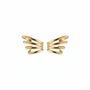 Pair of gold ear cuffs on white background