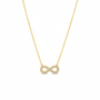 Product shot - Gold infinity necklace without hanging chain