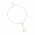 Product shot - Gold lariat necklace