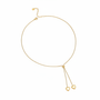 Product shot - Gold lariat necklace