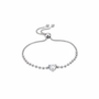 Product shot - Silver ball bead bracelet with heart charm