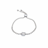 Product shot - Silver ball bead bracelet with round crystal