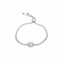 Product shot - Silver ball bead bracelet with round crystal