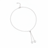 Product shot - Silver lariat necklace